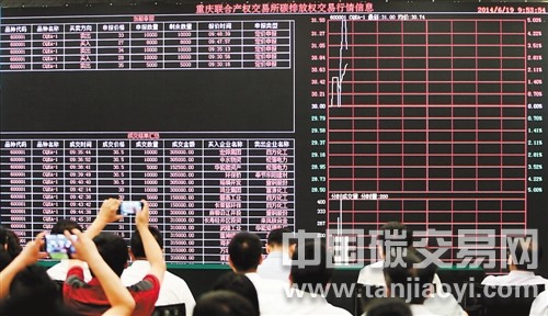 重慶碳排放權(quán)交易正式開市，不足半小時內(nèi)迅速達成16筆交易
